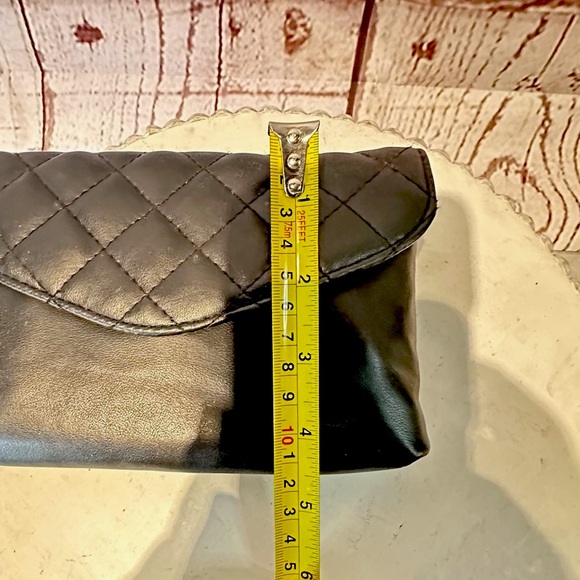 5 Piece Black Faux Leather Pouch Card Picture Wallet Key Holder set - Picture 6 of 9